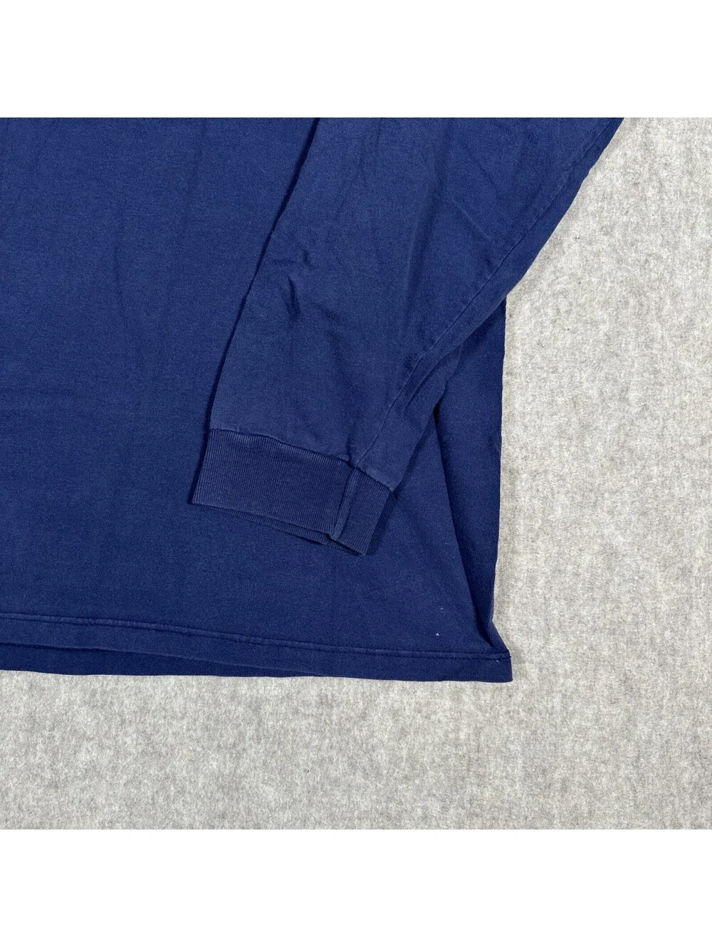 Vintage Adidas T-Shirt XXL? Chest Logo Long Sleeve Men's Navy Blue Y2K